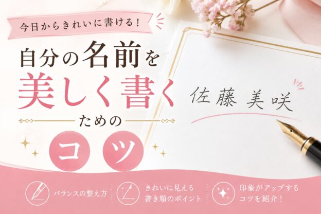 自分の名前を美しく書くためのコツ