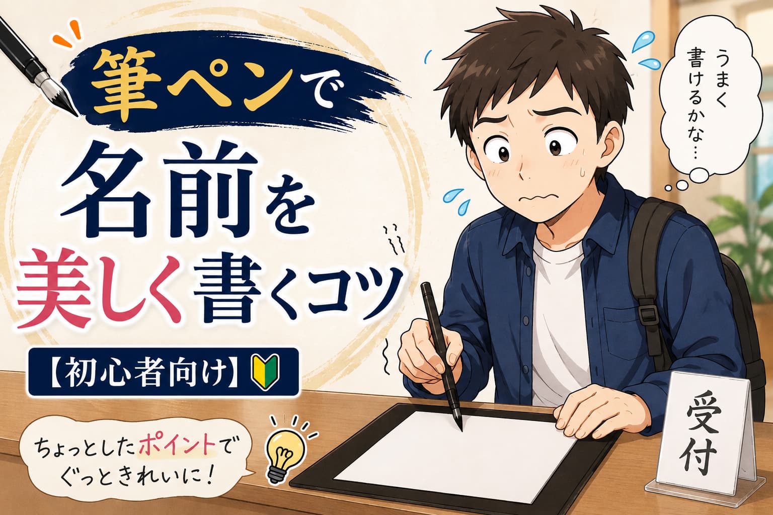 筆ペンで名前を美しく書くコツ【初心者向け】
