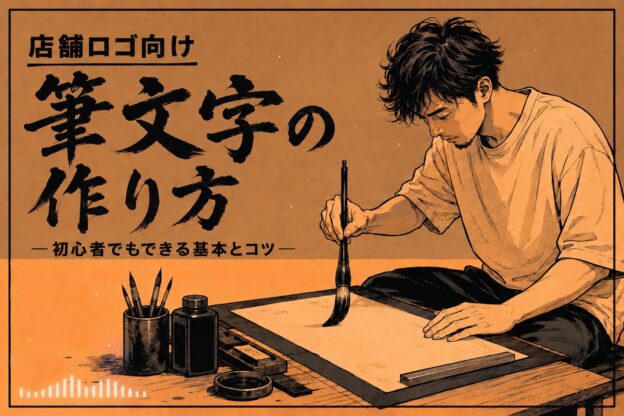 店舗ロゴ向け筆文字の作り方