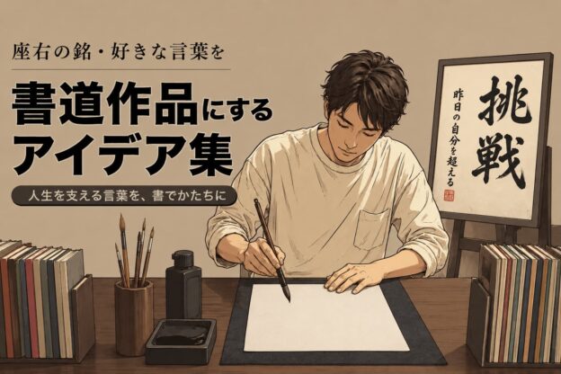 座右の銘・好きな言葉を書道作品に